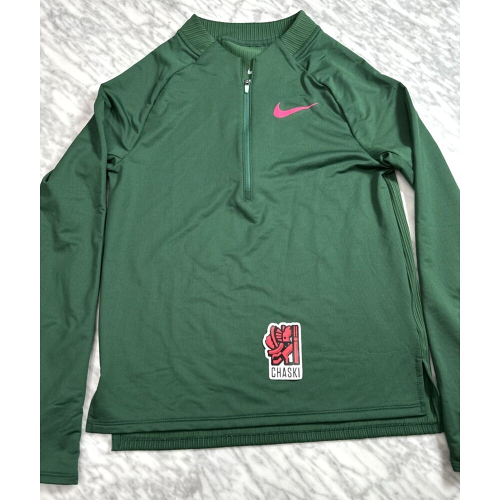 Nike Pro Elite Team Running Half Zip Top Made In USA DR5234-341 women XS NEW
